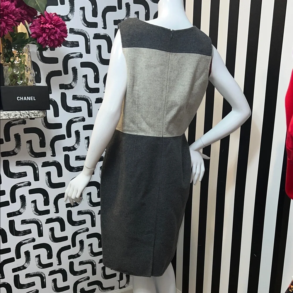 Talbots Two-Tone Black and Cream Midi Dress